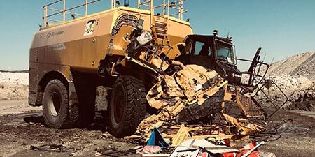 Photograph of the Maules Creek truck collision