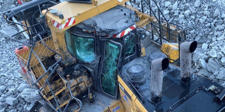 Damaged dozer