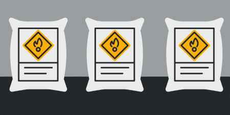 Graphic showing ammonium nitrate bags