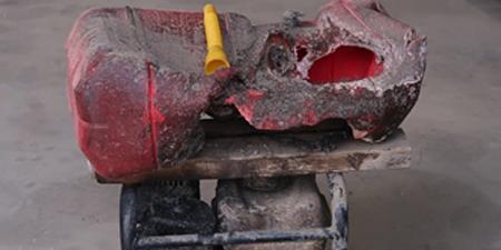 burnt fuel container