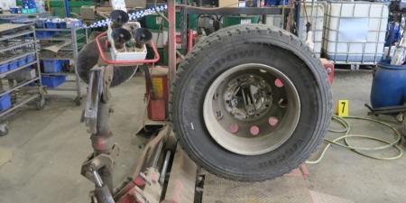 Two workers injured by catastrophic tyre failure