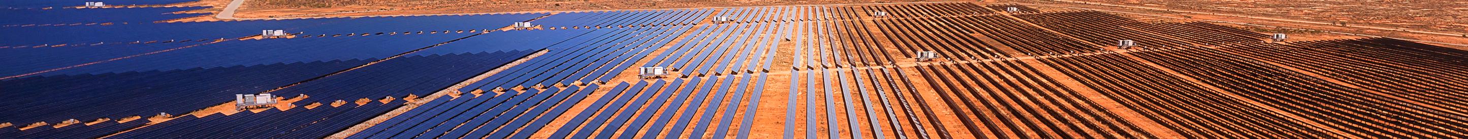 Aerial view of Broken Hill Solar Plant.