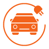Electric vehicle icon.