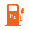 Hydrogen fuel icon.