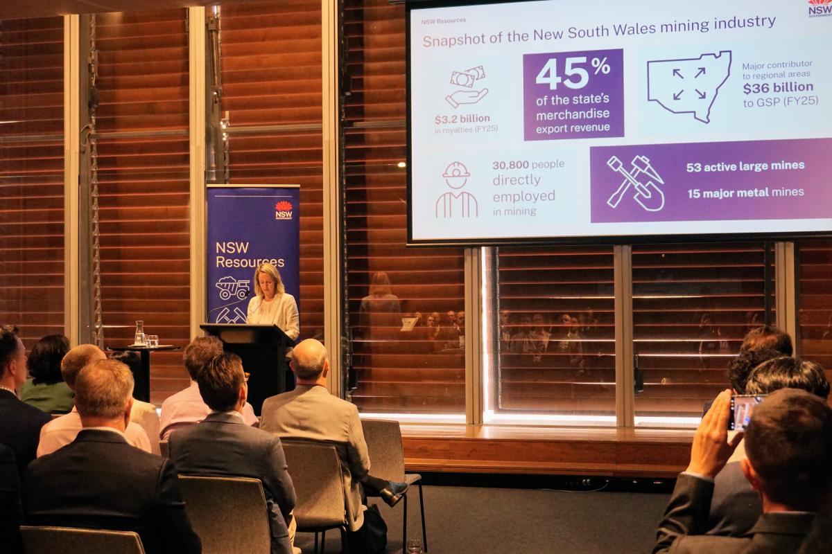 Deputy Secretary Georgina Beattie speaking at the Critical Minerals Showcase 2025